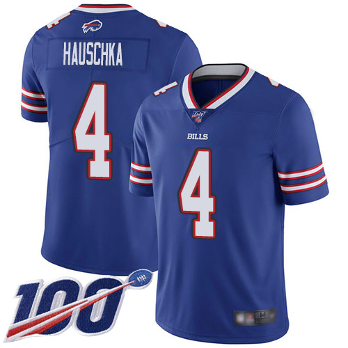Men Buffalo Bills 4 Stephen Hauschka Royal Blue Team Color Vapor Untouchable Limited Player 100th Season NFL Jersey
